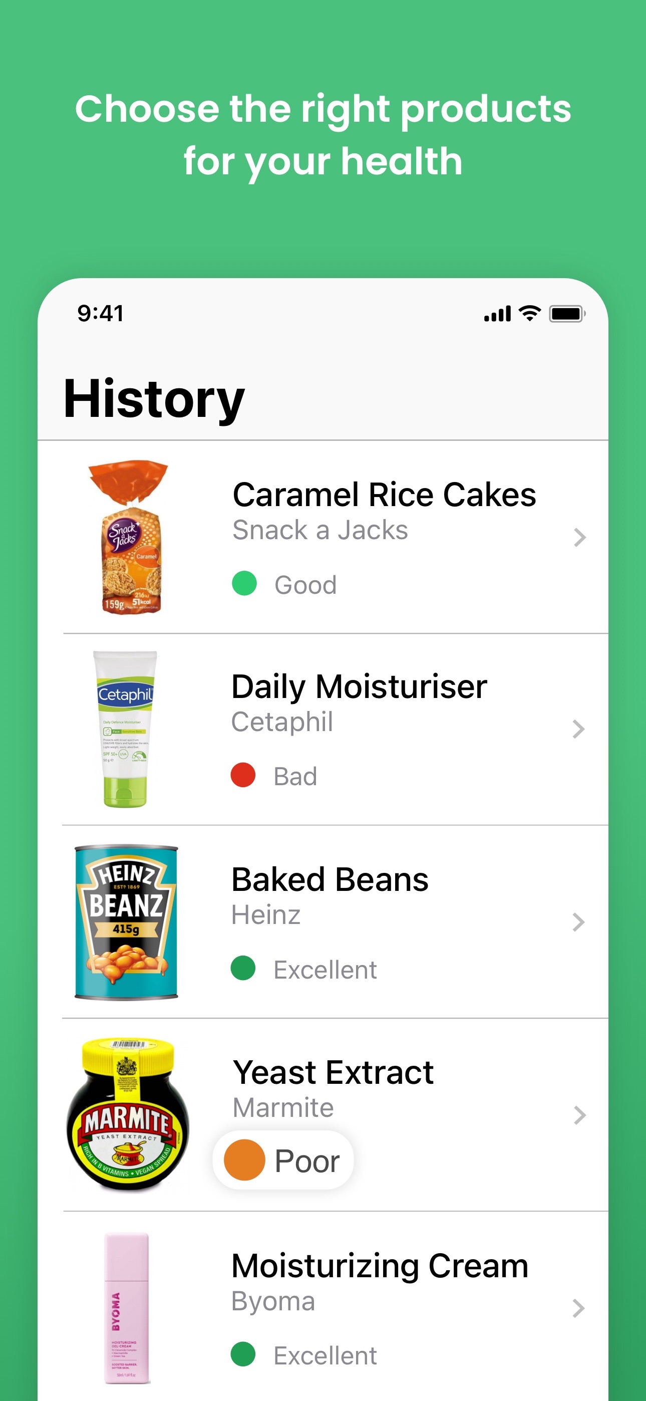 Yuka App Store screenshot 1
