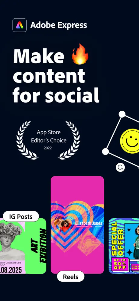 Adobe Express: Graphic Design App Store screenshot 1