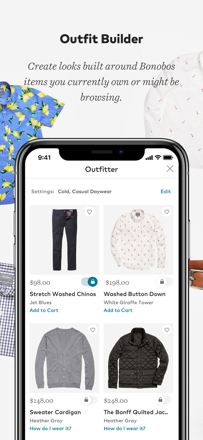 Bonobos App Store screenshot 2