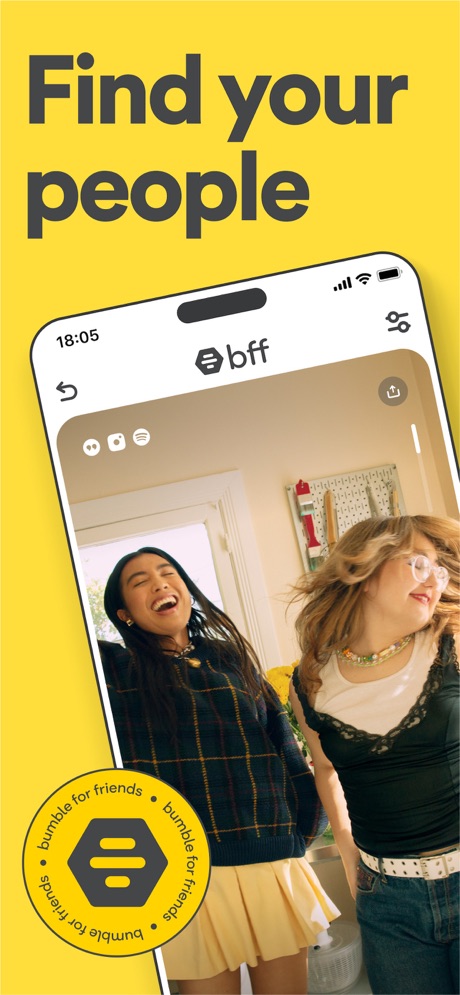 Bumble For Friends: Meet IRL App Store screenshot 1