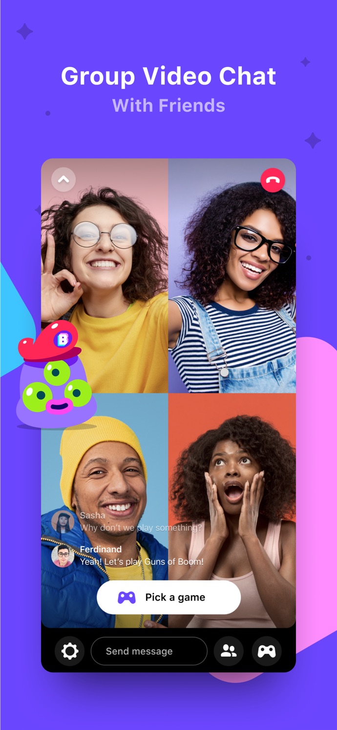 Bunch Group Video Chat & Games App Store screenshot 1