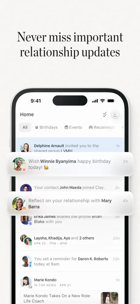 Clay: Contacts + CRM App Store screenshot 2