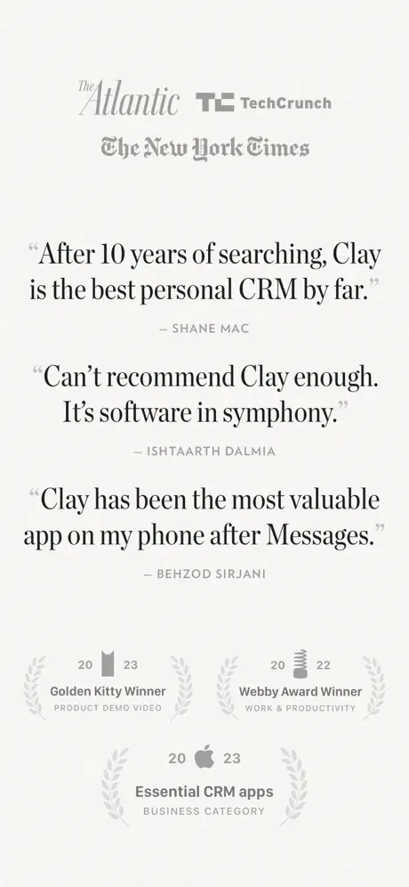 Clay: Contacts + CRM App Store screenshot 3