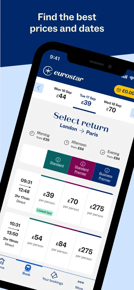 Eurostar Trains App Store screenshot 4
