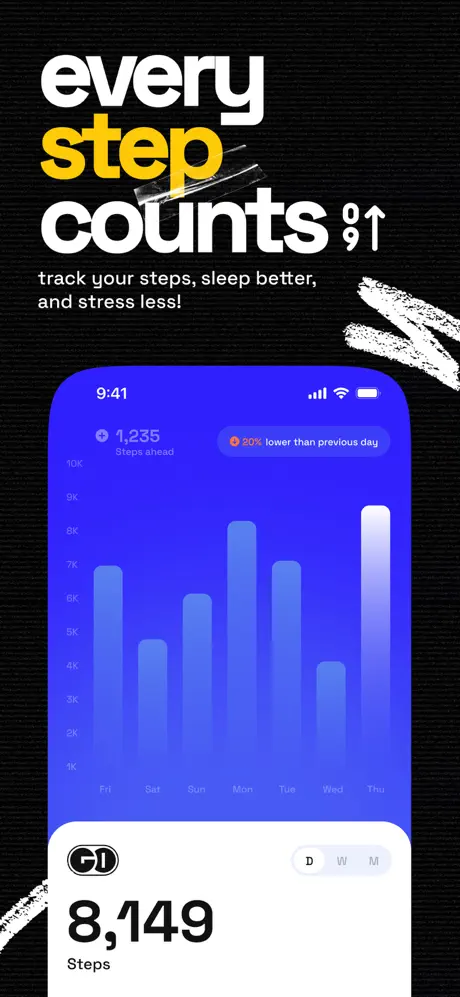 Go Steps AI: Step Counter App Store screenshot 2