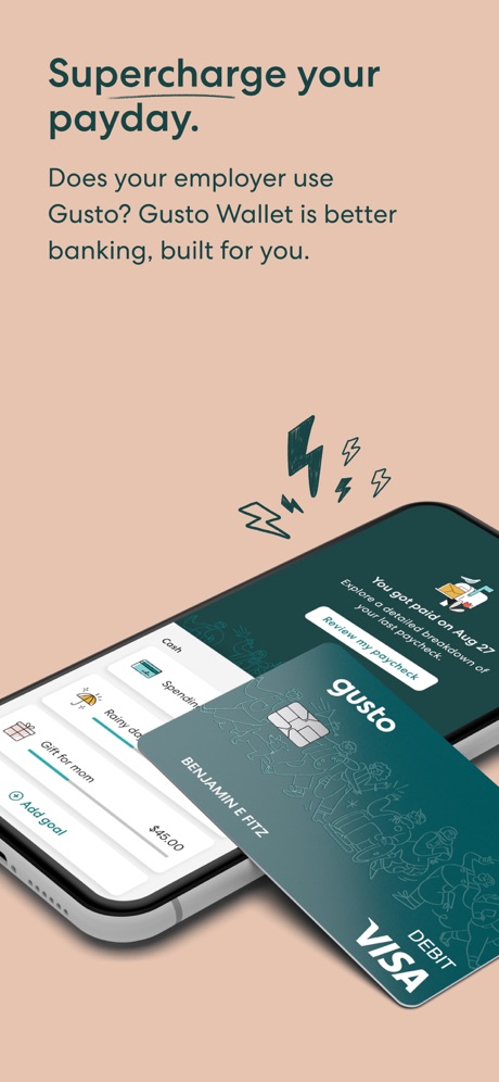 Gusto Wallet App Store screenshot 1