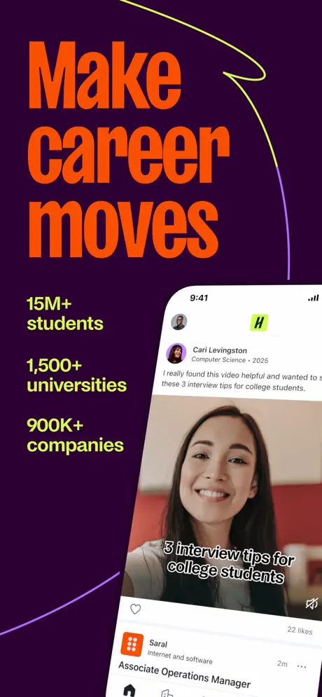 Handshake Jobs & New Careers App Store screenshot 1