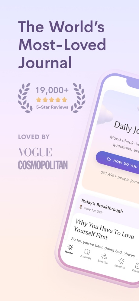 Jour: Daily Self-Care Journa‪l App Store screenshot 1