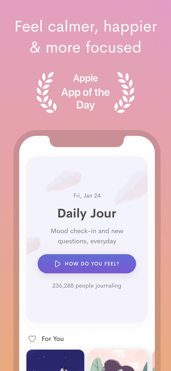 Jour: Journal for Mindfulness App Store screenshot 1