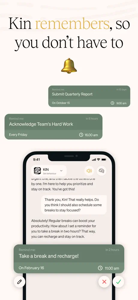 Kin, Your Personal AI Coach App Store screenshot 6