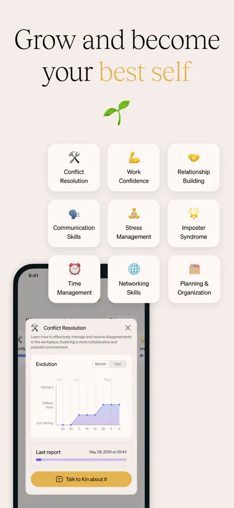 Kin, Your Personal AI Coach App Store screenshot 8