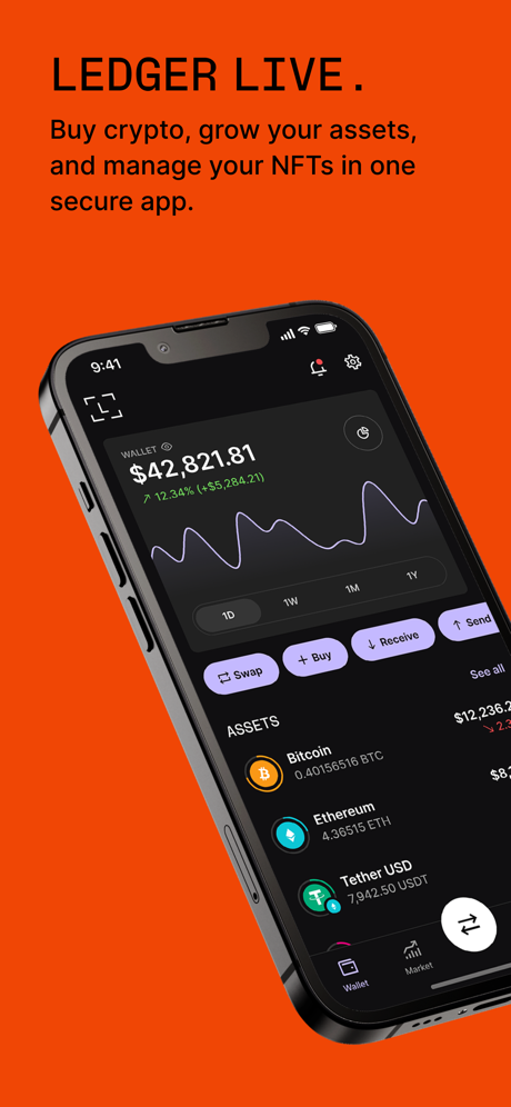 Ledger Live: Crypto & NFT App App Store screenshot 1