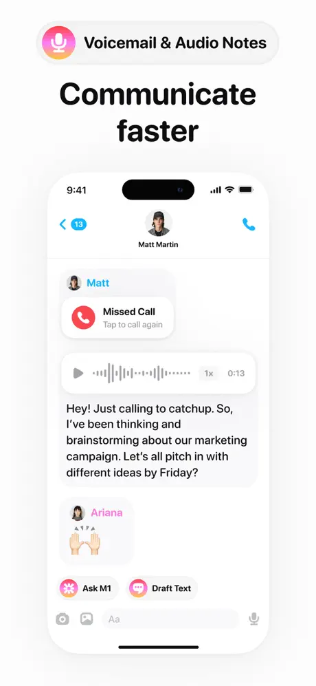 M1: the AI second phone number App Store screenshot 5