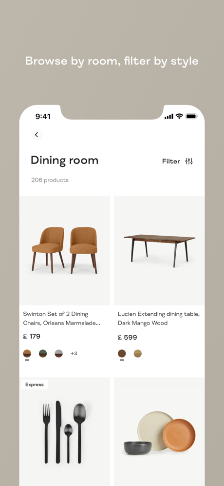 MADE.COM Designer furniture App Store screenshot 5