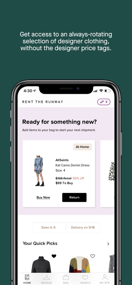 Rent the Runway App Store screenshot 2