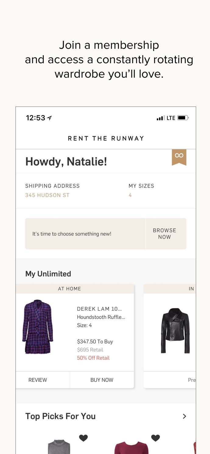 Rent the Runway App Store screenshot 3