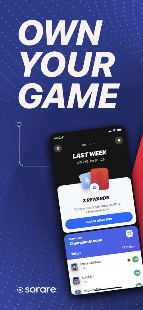 Sorare: Fantasy Soccer App Store screenshot 1