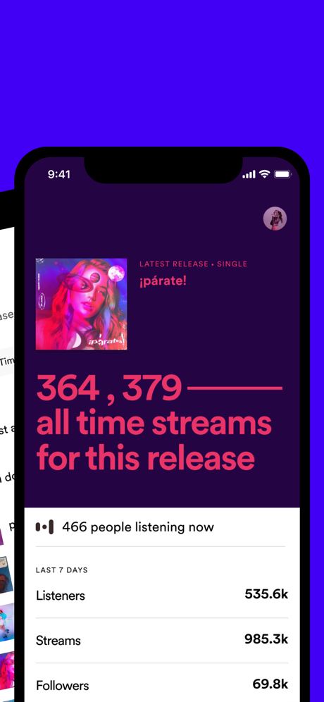 Spotify for Artists App Store screenshot 3