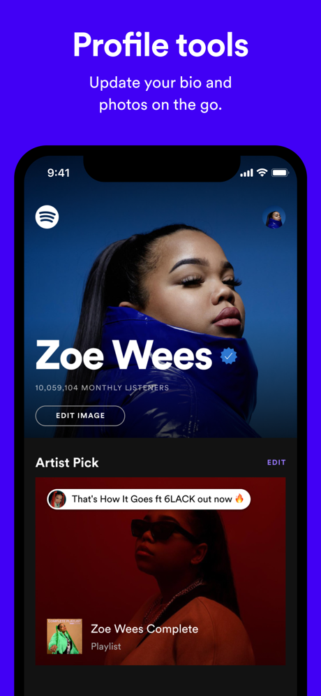 Spotify for Artists App Store screenshot 4