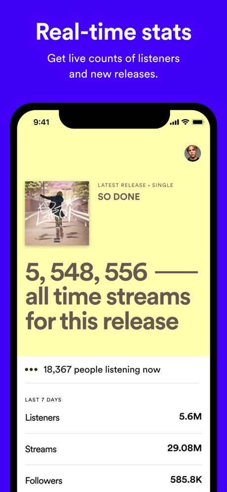 Spotify for Artists App Store screenshot 9