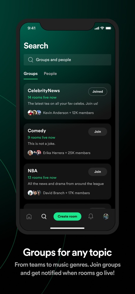 Spotify Greenroom: Talk live App Store screenshot 2