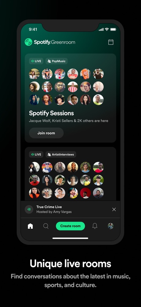 Spotify Greenroom: Talk live App Store screenshot 3