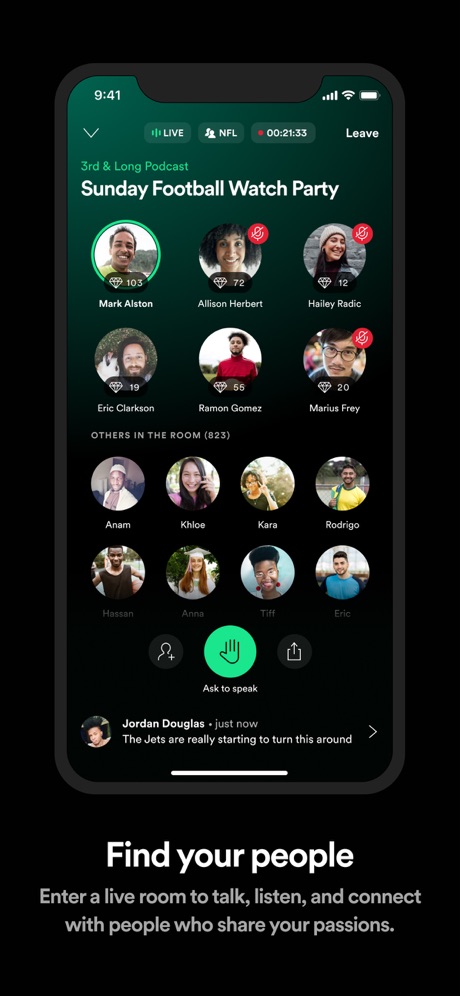 Spotify Greenroom: Talk live App Store screenshot 4