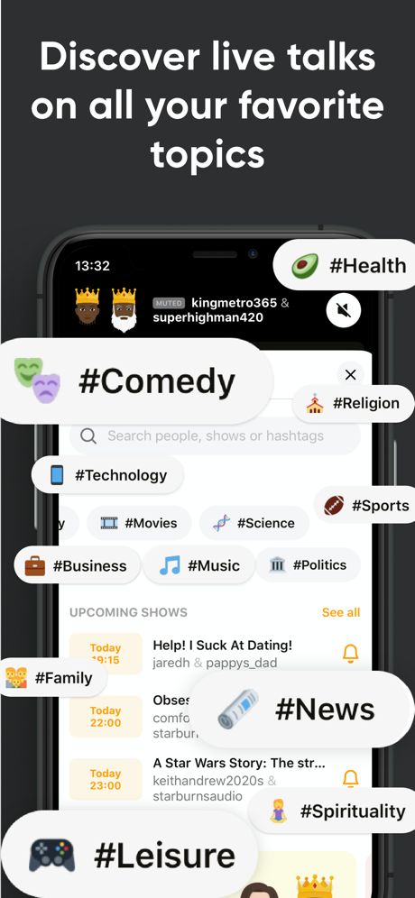 Stereo: Discover Live Podcast‪s App Store screenshot 8
