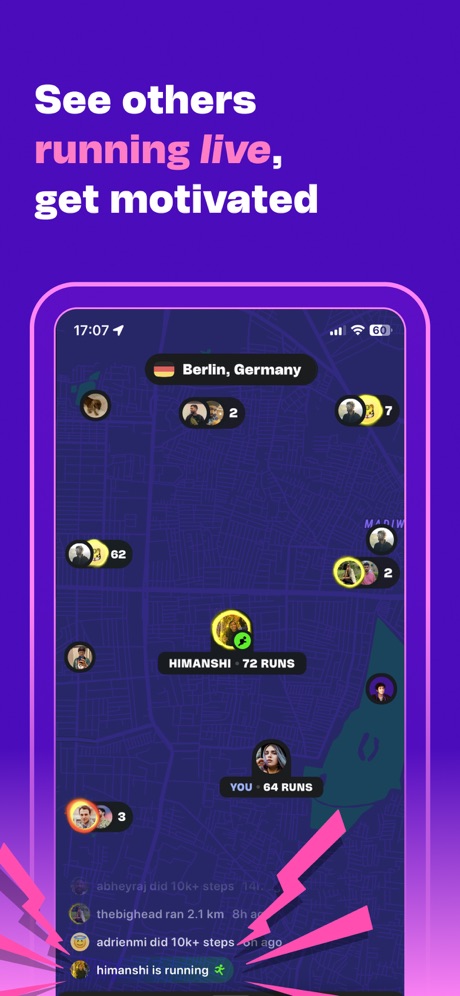 Supersonic: Social Running App Store screenshot 2
