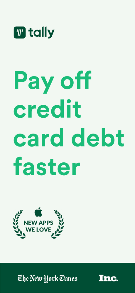 Tally: Pay Off Debt Faster App Store screenshot 1