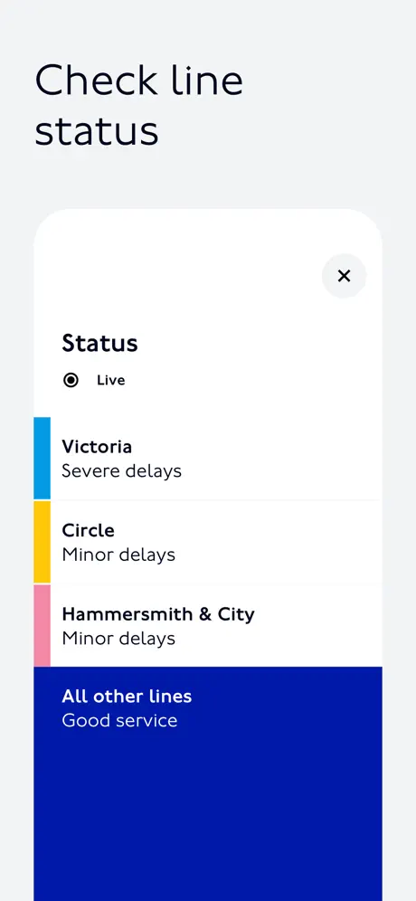 TfL Go: Live Tube, Bus & Rail App Store screenshot 1