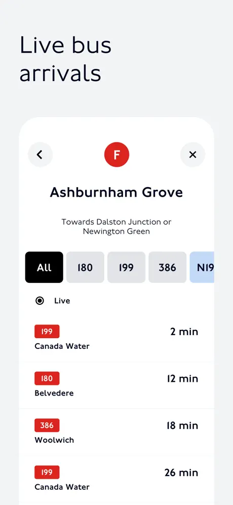 TfL Go: Live Tube, Bus & Rail App Store screenshot 8