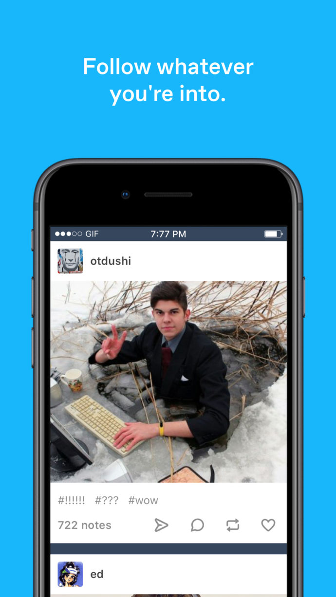 Tumblr App Store screenshot 1