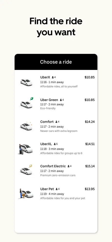 Uber – Request a ride App Store screenshot 4