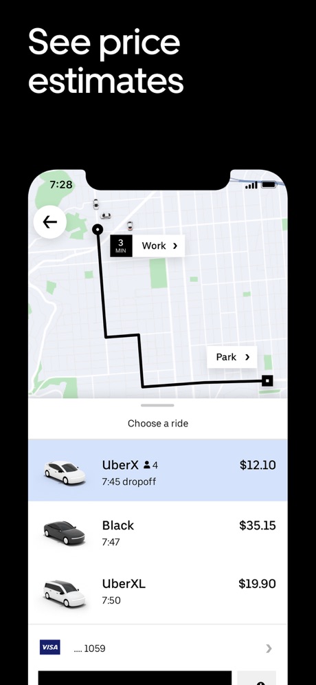 Uber – Request a ride App Store screenshot 4