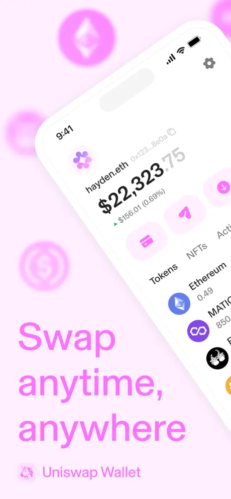 Uniswap: Crypto & NFT Wallet App Store screenshot 1