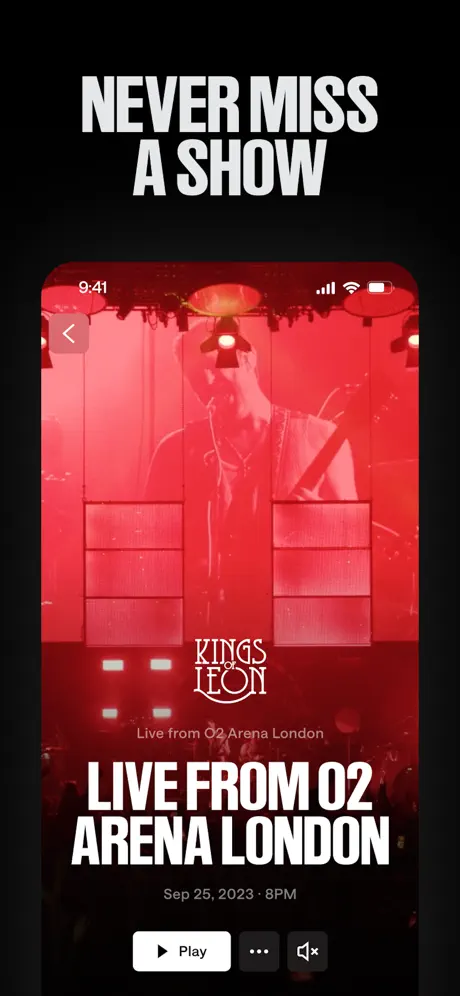 Veeps: Watch Live Music App Store screenshot 1