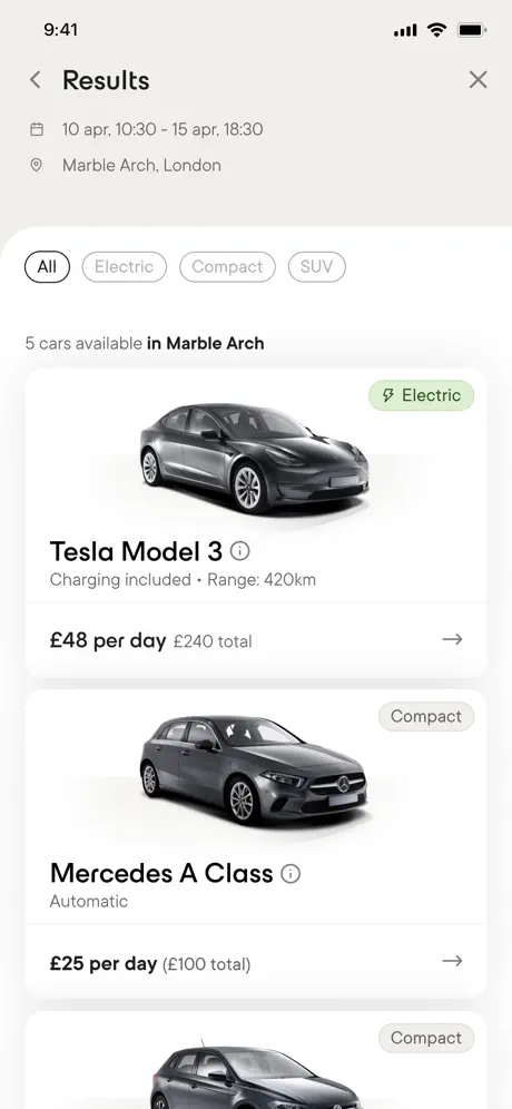 Virtuo: hassle-free car rental App Store screenshot 1