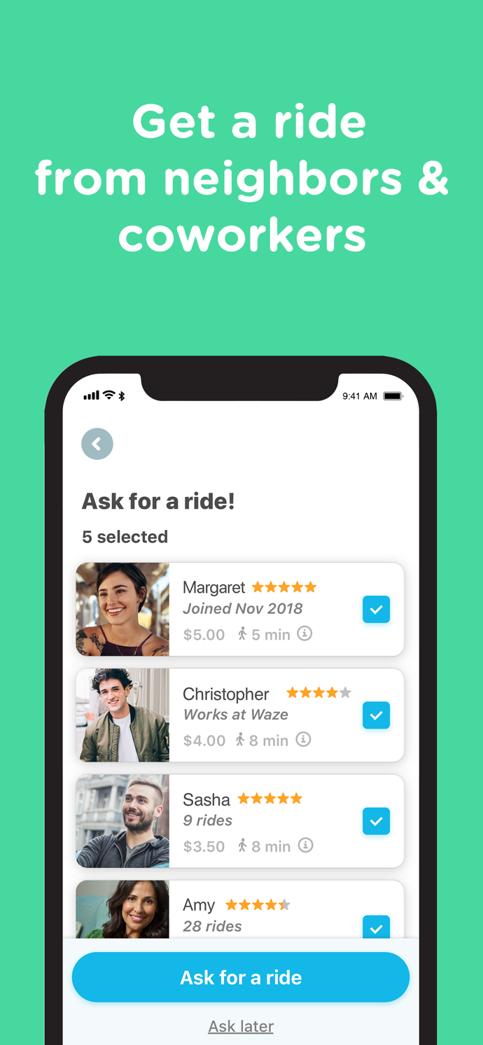 Waze Carpool App Store screenshot 1