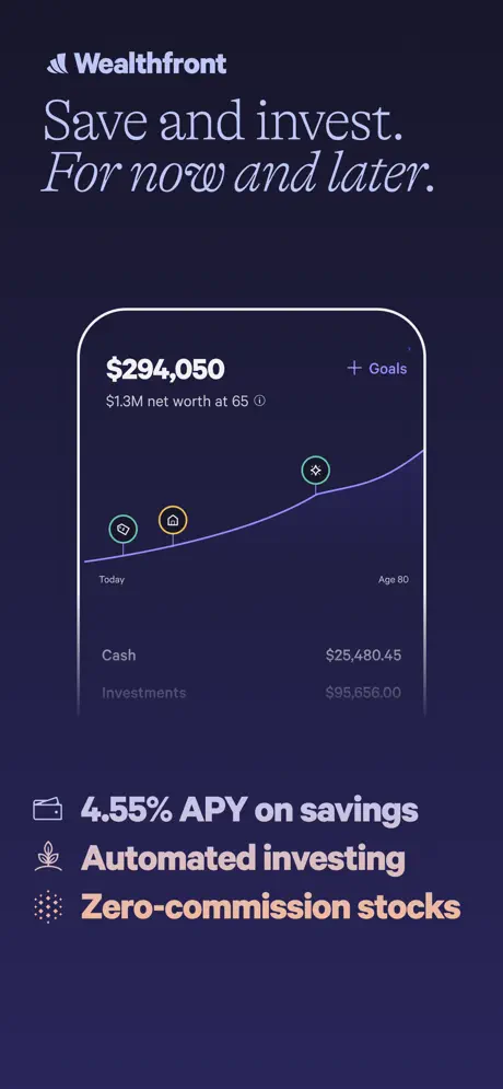 Wealthfront: Save and Invest App Store screenshot 1