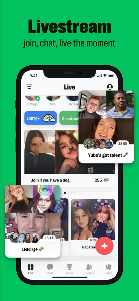 Yubo: Livestream with friend‪s‬ App Store screenshot 3