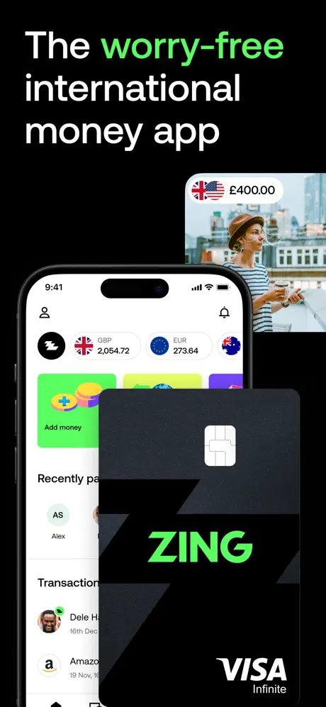 Zing: International money app App Store screenshot 1