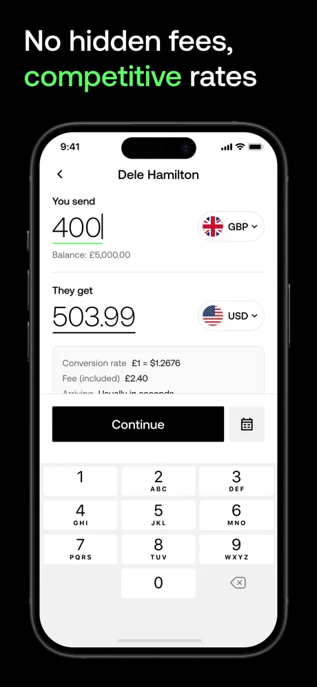 Zing: International money app App Store screenshot 5